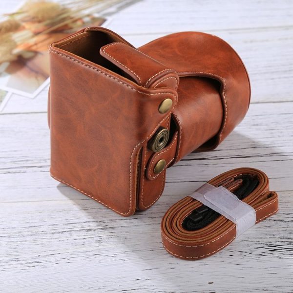 Full Body Camera PU Leather Case Bag with Strap for FUJIFILM XT10 / XT20 (16-50mm / 18-55mm Lens) (Brown) - Image 6