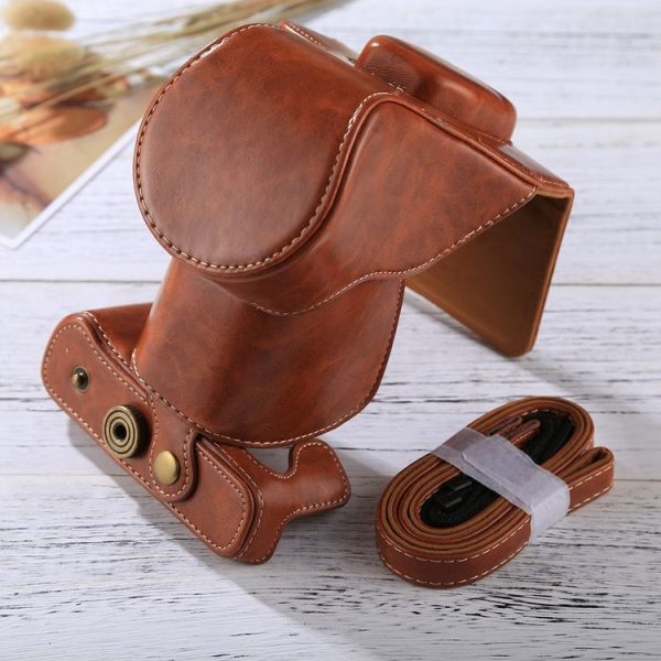 Full Body Camera PU Leather Case Bag with Strap for FUJIFILM XT10 / XT20 (16-50mm / 18-55mm Lens) (Brown) - Image 7
