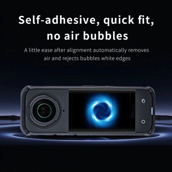 Insta360 X4 STARTRC 2pcs HD Tempered Glass Film (Black) - Image 3