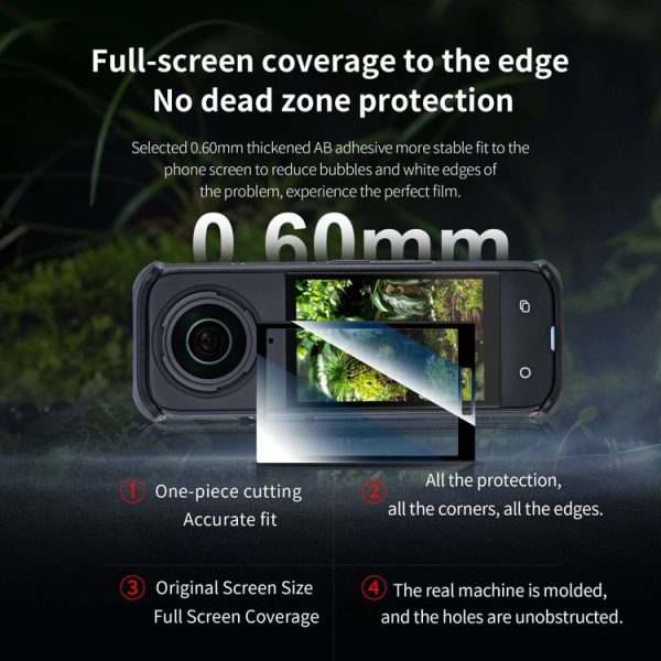 Insta360 X4 STARTRC 2pcs HD Tempered Glass Film (Black) - Image 6