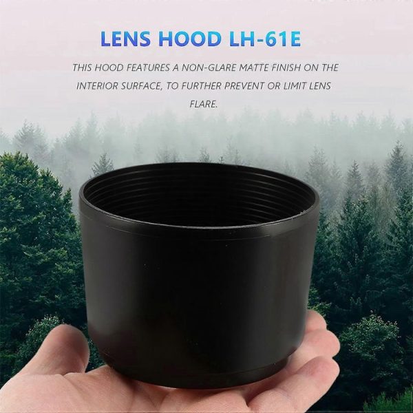 LH-61E Lens Hood Shade for Olympus ZUIKO DIGITAL ED 75-300mm F4-5.6 / ED 75-300mm F4.8-6.7 Lens - Image 7