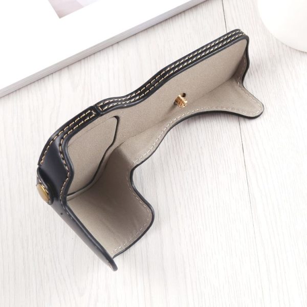 1 / 4 inch Thread PU Leather Camera Half Case Base for Canon EOS R (Black) - Image 5
