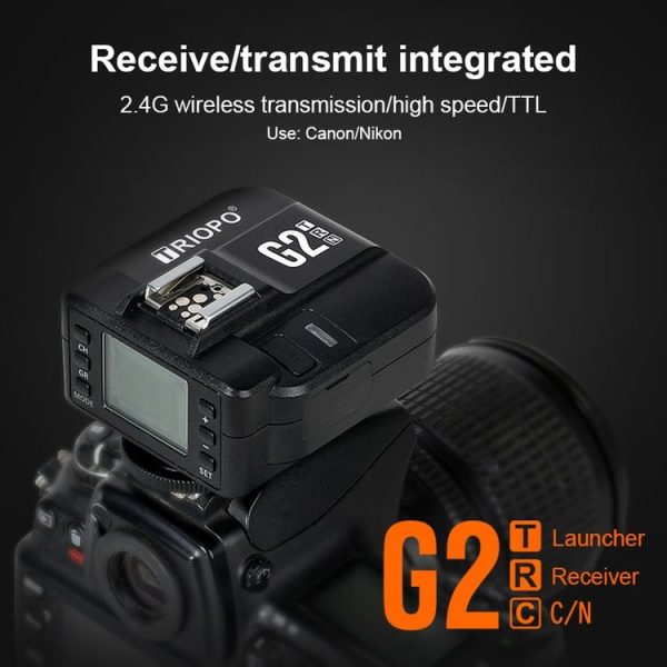TRIOPO G2 Wireless Flash Trigger 2.4G Receiving / Transmitting Dual Purpose TTL High-speed Trigger for Canon Camera - Image 8