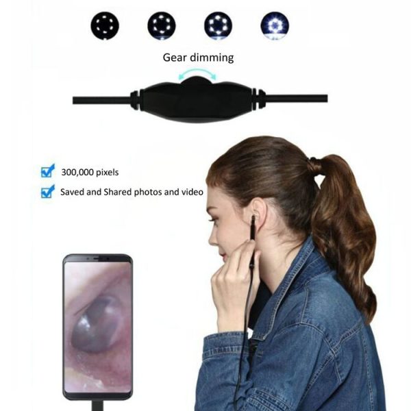 I96 0.3MP HD Visual Ear Nose Tooth Endoscope Borescope with 6 LEDs, Lens Diameter: 5.5mm, Length: 2m - Image 3