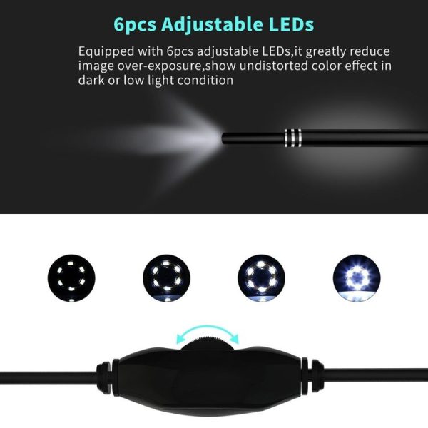 I96 0.3MP HD Visual Ear Nose Tooth Endoscope Borescope with 6 LEDs, Lens Diameter: 5.5mm, Length: 2m - Image 4