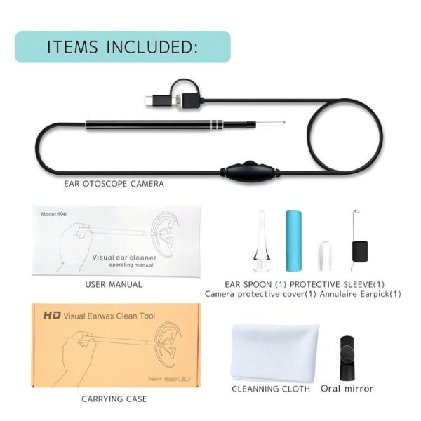I96 0.3MP HD Visual Ear Nose Tooth Endoscope Borescope with 6 LEDs, Lens Diameter: 5.5mm, Length: 2m - Image 7