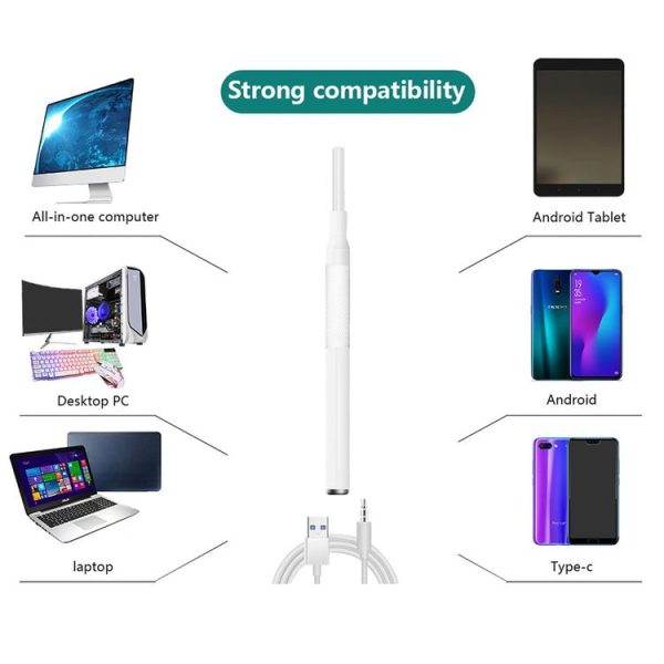 Inskam203 1.3MP HD Visual Eardrop Endoscope Borescope, IP67 Waterproof, Lens Diameter: 3.9mm, Length: 1.3m - Image 5