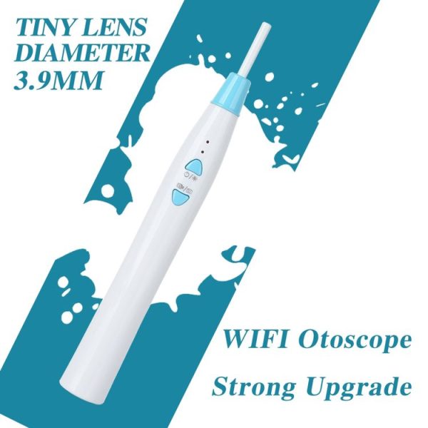 F180B 3.9mm Tiny Lens Diameter Integral WIFI Visual Earspoon Endoscope with 6 LEDs - Image 2