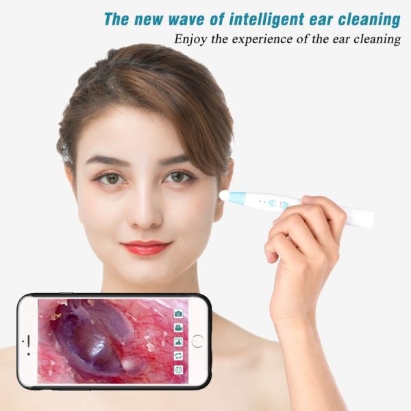 F180B 3.9mm Tiny Lens Diameter Integral WIFI Visual Earspoon Endoscope with 6 LEDs - Image 3
