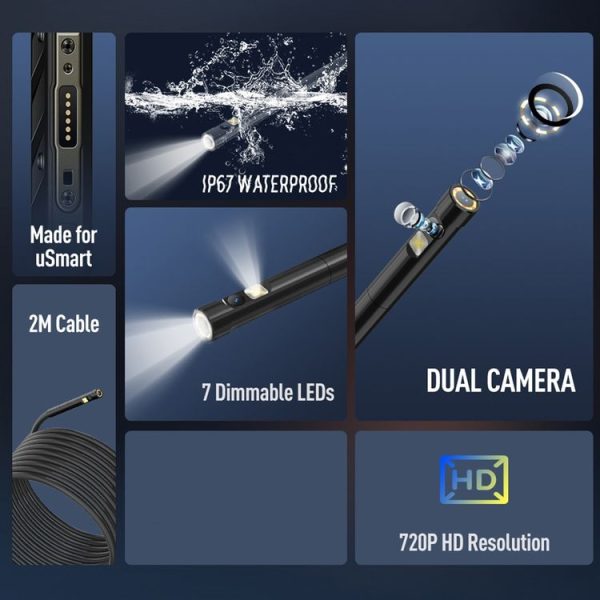 Ulefone Endoscope E2 IP67 Waterproof Digital Endoscope for Ulefone Armor 9 / 9E / Power Armor 13 / 16 Pro / 18T / Armor Pad (Black) - Image 4