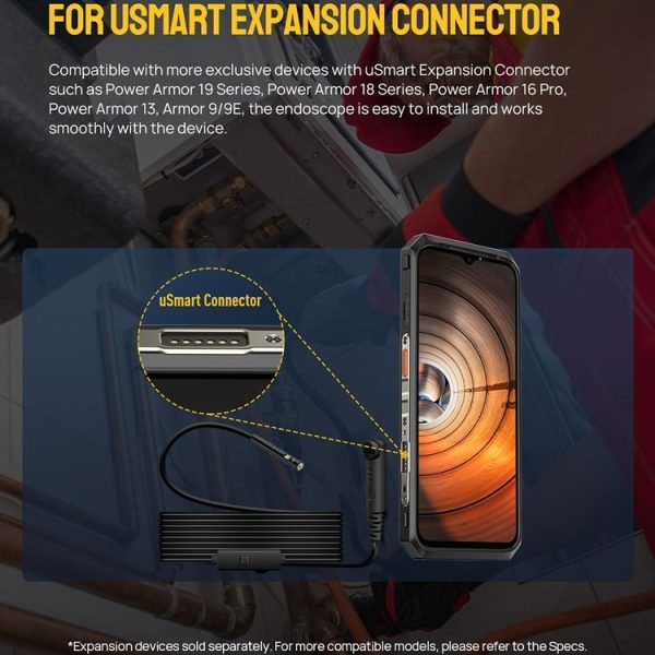 Ulefone Endoscope E2 IP67 Waterproof Digital Endoscope for Ulefone Armor 9 / 9E / Power Armor 13 / 16 Pro / 18T / Armor Pad (Black) - Image 5