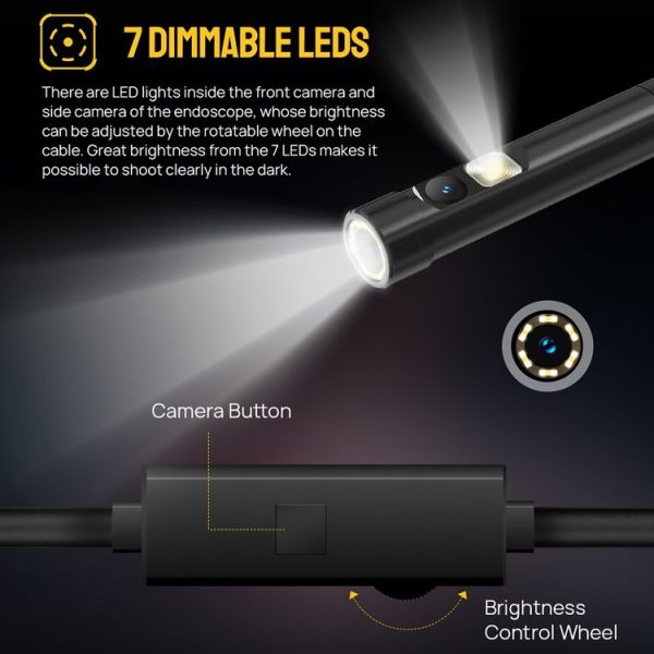 Ulefone Endoscope E2 IP67 Waterproof Digital Endoscope for Ulefone Armor 9 / 9E / Power Armor 13 / 16 Pro / 18T / Armor Pad (Black) - Image 8