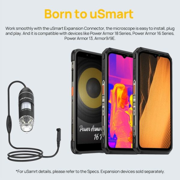 Ulefone uSmart C01 Wired Digital Microscope for Ulefone Armor 18 Series / 9 / 9E & Power Armor 16 Series / 13 / Armor Pad (Black) - Image 5
