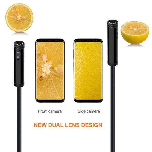 8mm Dual-lens Design Waterproof Endoscope, Wifi Version, Length: 1m (Black) - Image 3