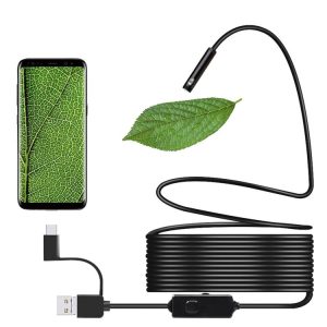 8mm Dual-lens Design Waterproof Endoscope, 3 In 1 Version, Length: 1m (Black)