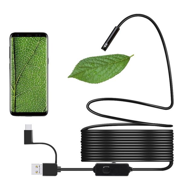 8mm Dual-lens Design Waterproof Endoscope, 3 In 1 Version, Length: 3m (Black)