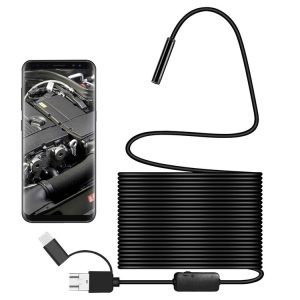 Y101 8mm Spiral Head 3 In 1 Waterproof Digital Endoscope Inspection Camera, Length: 10m Flexible Cable (Black)