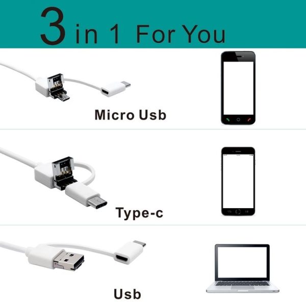 I98 1.3 Million HD Visual Earwax Clean Tool Endoscope Borescope with 6 LEDs, Lens Diameter: 5.5mm (Blue) - Image 7