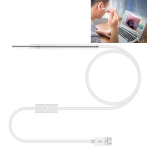 1MP HD Visual Ear Nose Tooth Endoscope Borescope with 6 LEDs, Lens Diameter: 3.9mm (Silver)