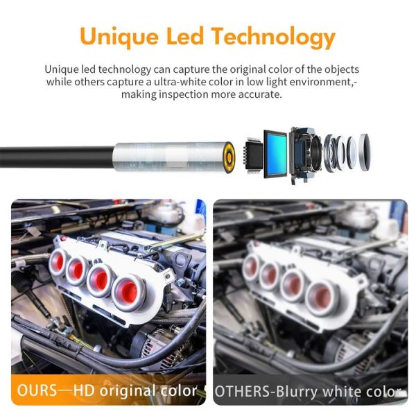 Inskam107 3.9mm 3 In 1 HD Waterproof Industry Digital Endoscope Inspection Camera, Length: 5m Flexible Cable (Black) - Image 5