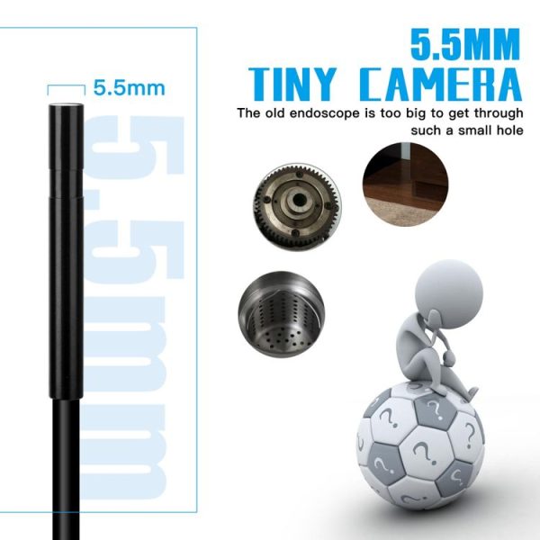 F220 5.5mm HD 5.0MP WIFI Endoscope Inspection Camera with 6 LEDs, Length: 2m - Image 4