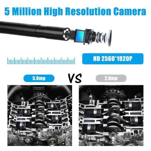 F220 5.5mm HD 5.0MP WIFI Endoscope Inspection Camera with 6 LEDs, Length: 2m - Image 5