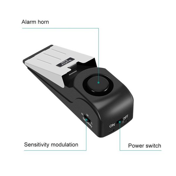 120dB Wedge Shape Door Stop Alarm Home Security Thief Prevention Device - Image 2