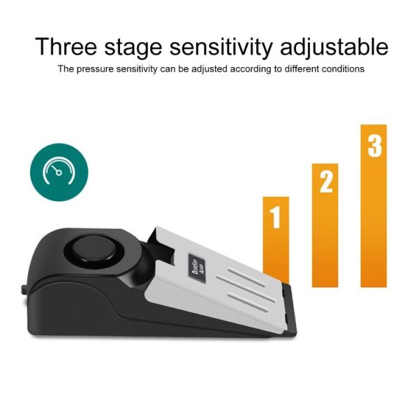 120dB Wedge Shape Door Stop Alarm Home Security Thief Prevention Device - Image 3
