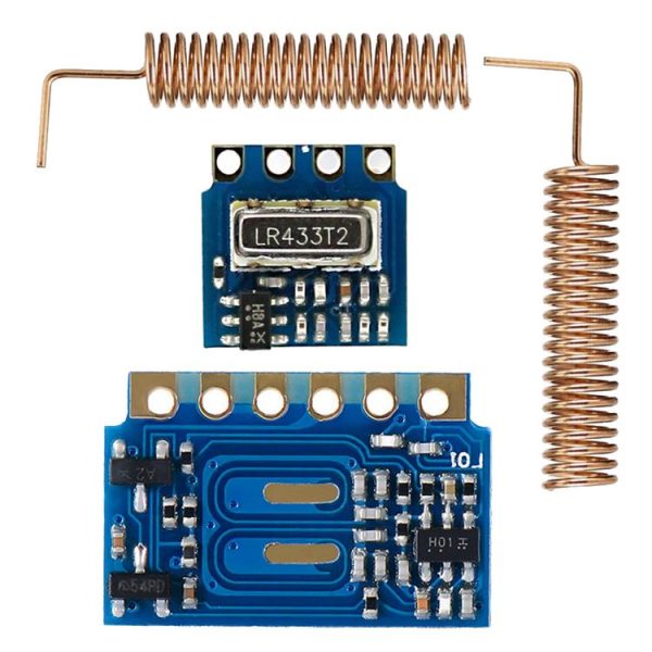 LandaTianrui LDTR-GN004 Mini 433MHz RF Transmitter Receiver Module with Spring Antennas for Arduino (Blue) - Image 4