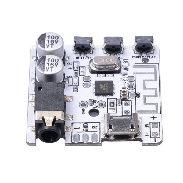 6966 DIY Bluetooth 5.0 Audio Receiver Board Module MP3 Lossless Player Wireless Stereo Music Amplifier Module (White) - Image 3