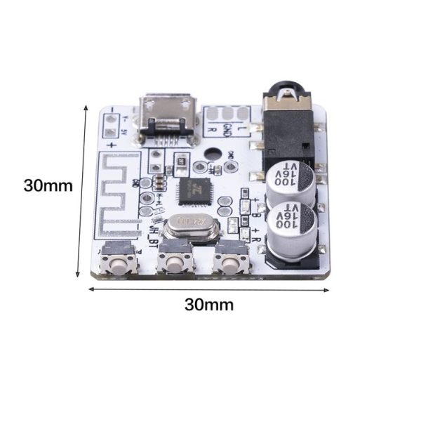 6966 DIY Bluetooth 5.0 Audio Receiver Board Module MP3 Lossless Player Wireless Stereo Music Amplifier Module (White) - Image 4