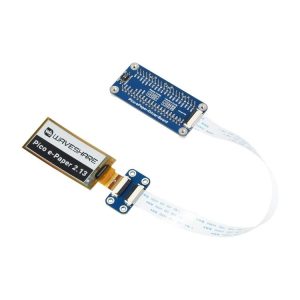 Waveshare 2.13 inch 212 x 104 Pixel Black / White Flexible E-Paper E-Ink Display Module for Raspberry Pi Pico, SPI Interface