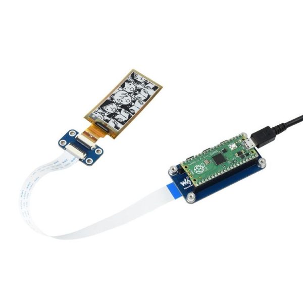 Waveshare 2.13 inch 212 x 104 Pixel Black / White Flexible E-Paper E-Ink Display Module for Raspberry Pi Pico, SPI Interface - Image 2