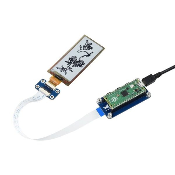 Waveshare 2.9 inch 296 x 128 Pixel Black / White Flexible E-Paper E-Ink Display Module for Raspberry Pi Pico, SPI Interface - Image 2