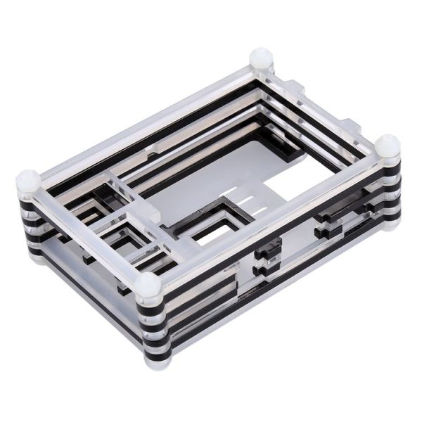 9 Layers Acrylic Box Shell Case with Cooling Fan Hole for Raspberry pi 3 (Black) - Image 2