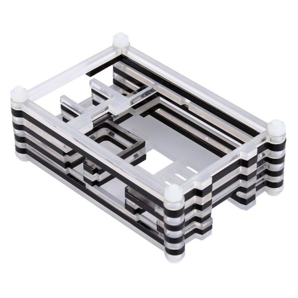 9 Layers Acrylic Box Shell Case with Cooling Fan Hole for Raspberry pi 3 (Black) - Image 3