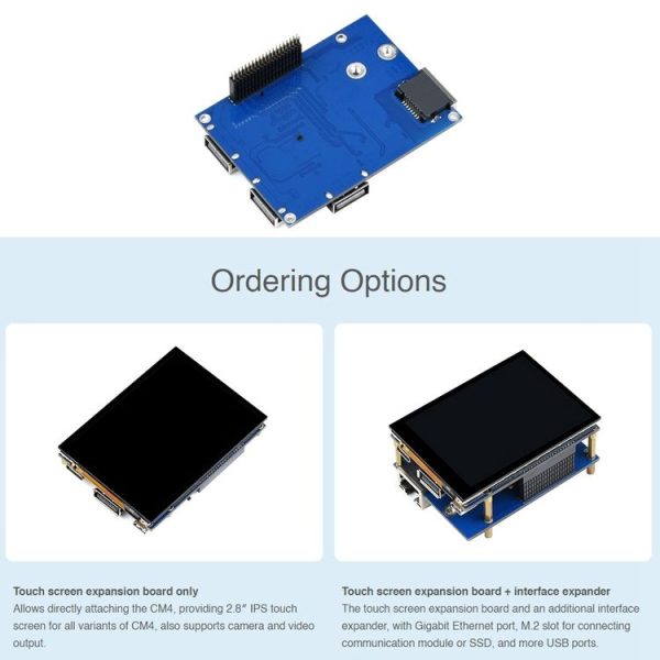 Waveshare 2.8 inch Touch Screen Expansion Fully Laminated Display For Raspberry Pi CM4 - Image 4