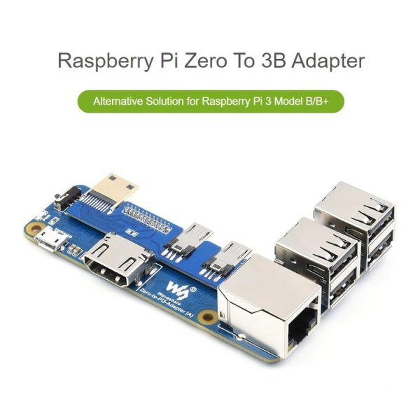 Waveshare Raspberry Pi Zero To 3B Adapter for Raspberry Pi 3 Model B / B+ - Image 2