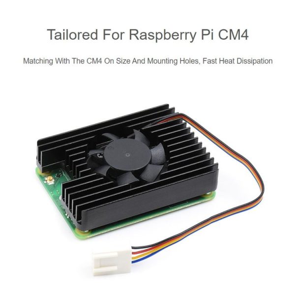 Waveshare Dedicated All-in-One 3007 Cooling Fan for Raspberry Pi CM4, Speed Adjustable, with Thermal Tapes - Image 3