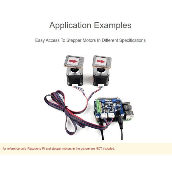 Waveshare HRB8825 Stepper Motor HAT For Raspberry Pi, Drives Two Stepper Motors, Up To 1 / 32 Microstepping - Image 9