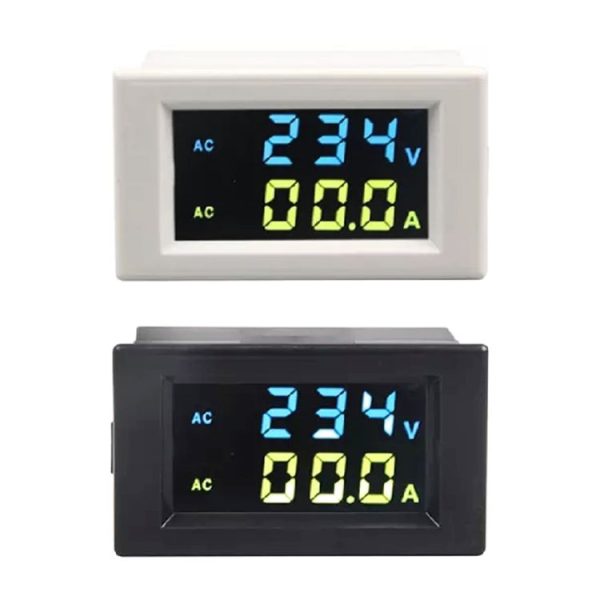 D85-2042A 110V 220V 380V 100A Digital AC Voltmeter Ammeter Current Amps Volt Meter LCD Panel Monitor (Black) - Image 2
