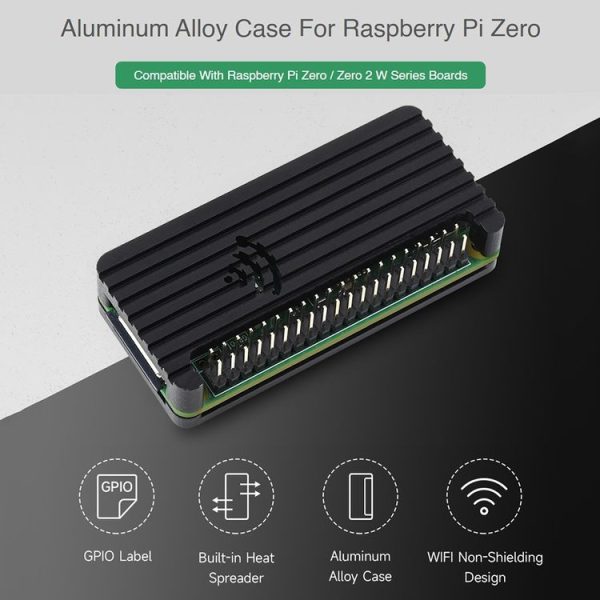 Waveshare Aluminum Alloy Protection Case for Raspberry Pi Zero Series, Fits Zero / Zero 2 W - Image 4