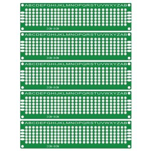 5 PCS LandaTianrui LDTR - WG0032 / D1 Double-sided Glass Fiber Prototyping Breadboard PCB Board, Size: 2 x 8cm