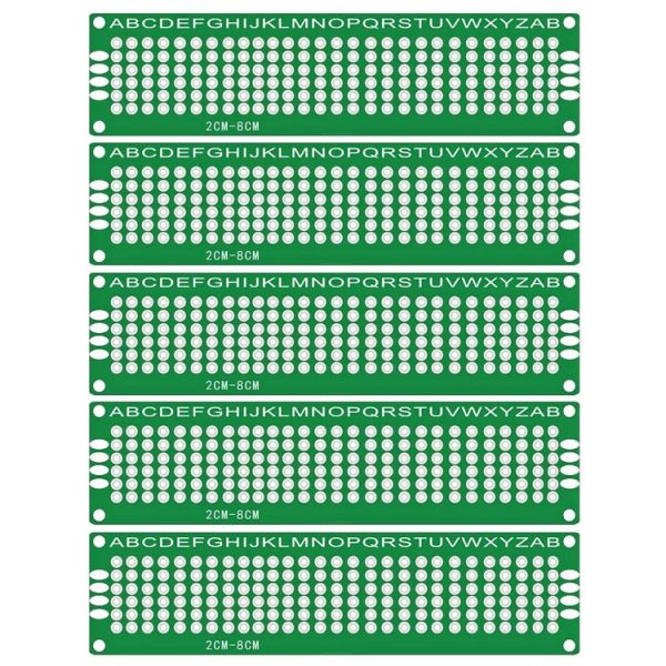 5 PCS LandaTianrui LDTR - WG0032 / D1 Double-sided Glass Fiber Prototyping Breadboard PCB Board, Size: 2 x 8cm - Image 4
