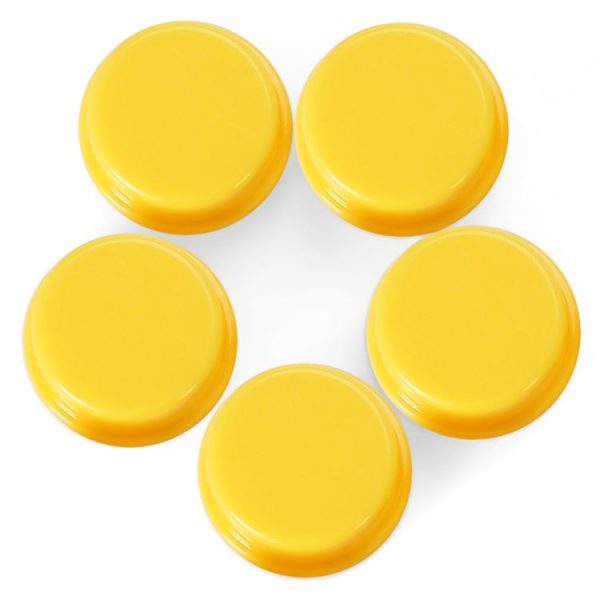 5 PCS LDTR-YJ030 Electrical Power Control 4-Pin Push Button Switches (Yellow) - Image 2