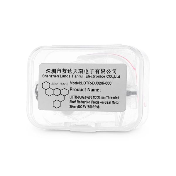 LandaTianrui LDTR-DJ02 / 3 - 30 M3 34mm Threaded Shaft / DC 3V / 30RPM Reduction Precision Motor - Image 5