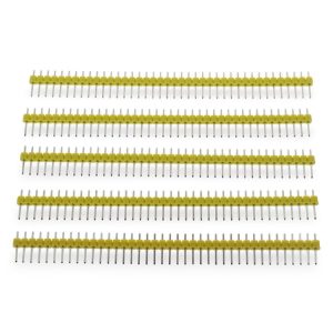 5 PCS 40-pin 2.54mm Breakaway Straight Male PCB Header (Yellow)