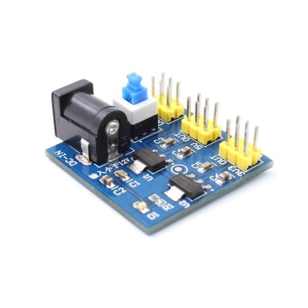 LDTR - WG0006 Multi Output DC / DC Voltage Converter Module 12V to 3.3V / 5V / 12V -Blue and Yellow