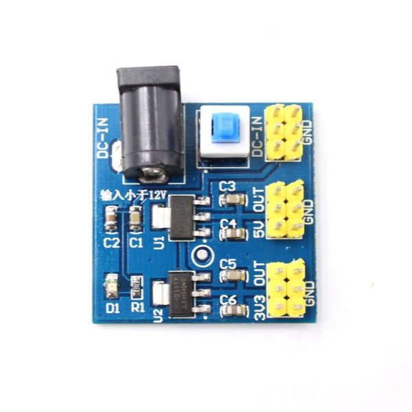 LDTR - WG0006 Multi Output DC / DC Voltage Converter Module 12V to 3.3V / 5V / 12V -Blue and Yellow - Image 3