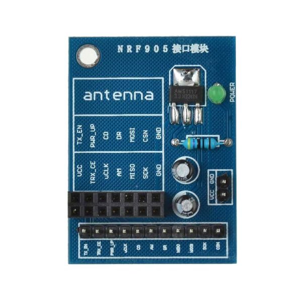 14 Pin NRF905 Wireless Module with AMS1117 3.3V Stable Chip Socket Adapter Plate Board Converter DIY for Arduino - Blue - Image 2